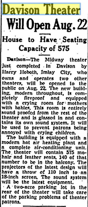 Midway Theatre - August 1940 Opening